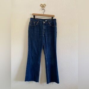 Levi’s 517 Women’s Boot Cut Low Rise Jeans JR Size 13 Raw Hem High Rise